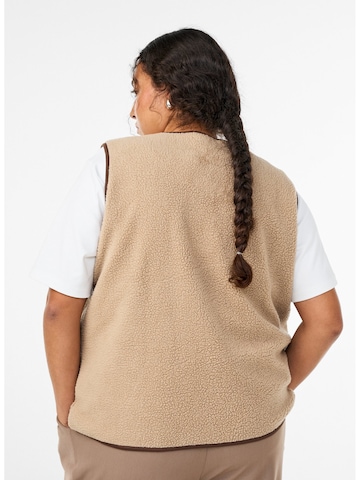 Zizzi Vest 'MTEA' in Beige