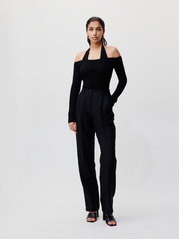 LeGer by Lena Gercke Loose fit Trousers with creases 'Simona Tall' in Black