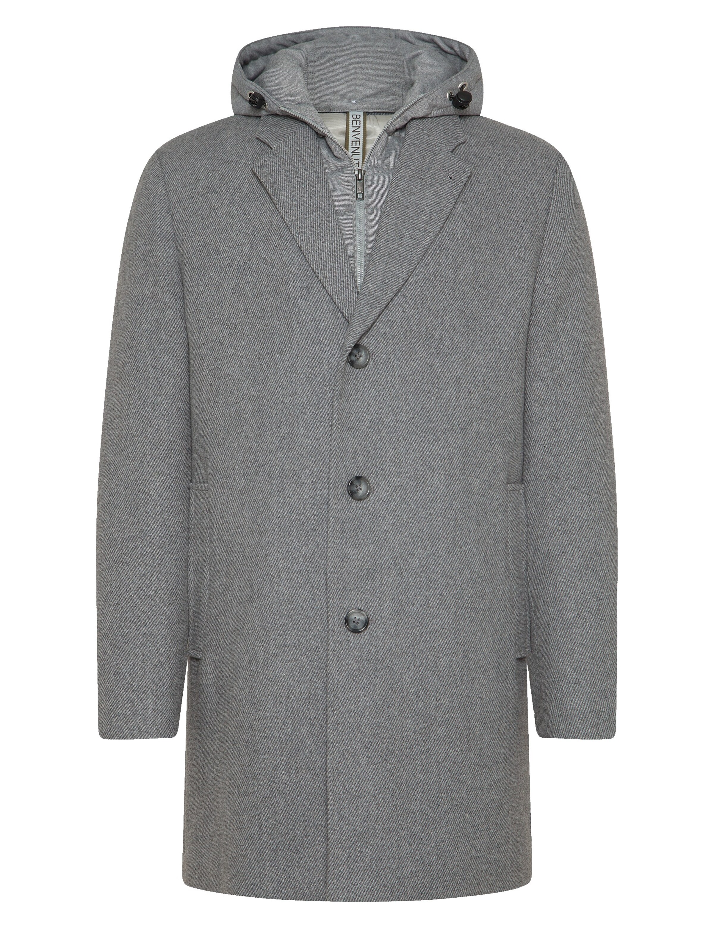 BENVENUTO Between-seasons coat 'GILMORE' in Grey: front
