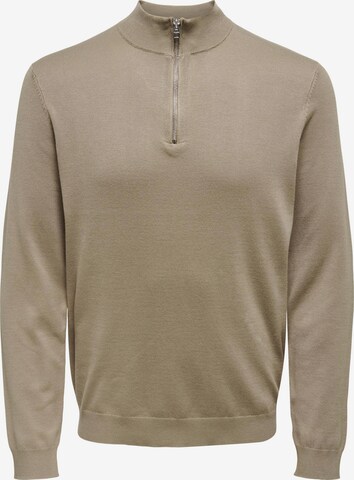 Pull-over 'Wyler' Only & Sons en gris : devant