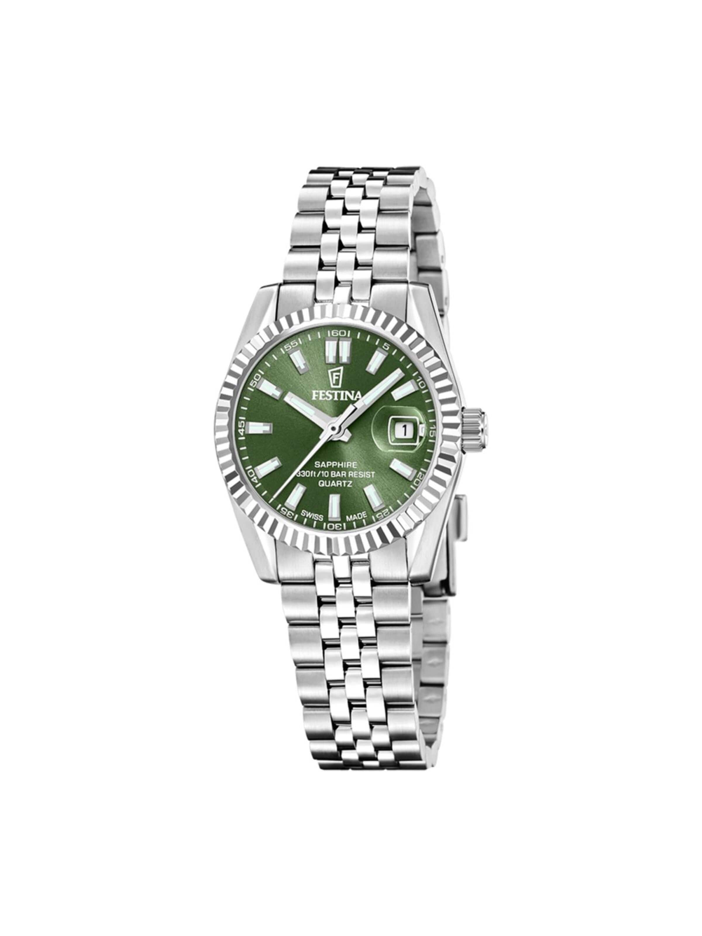 Montre à affichage analogique FESTINA en vert : devant