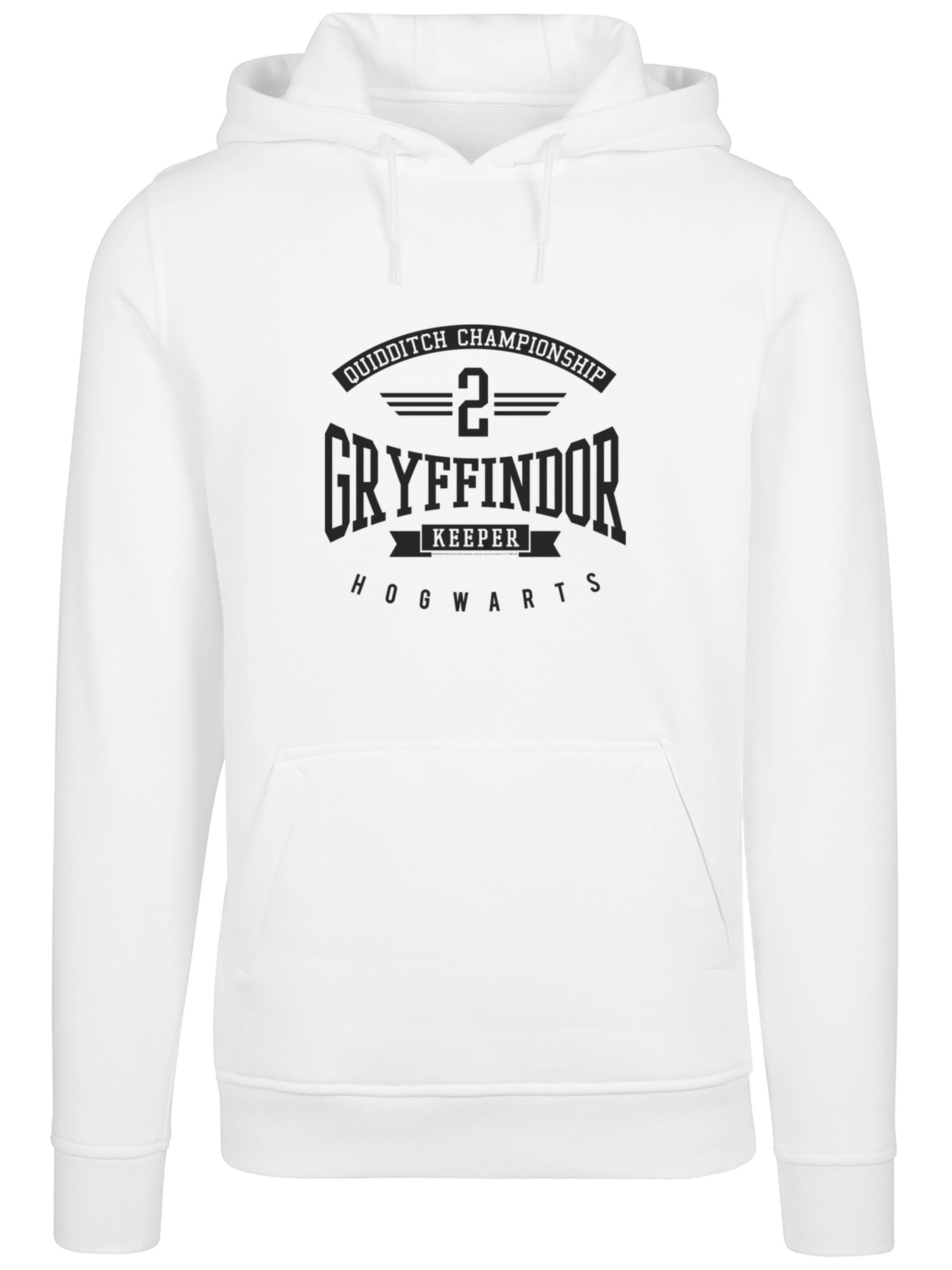 F4NT4STIC Sweatshirt 'Harry Potter Gryffindor Keeper' in Wit: voorkant