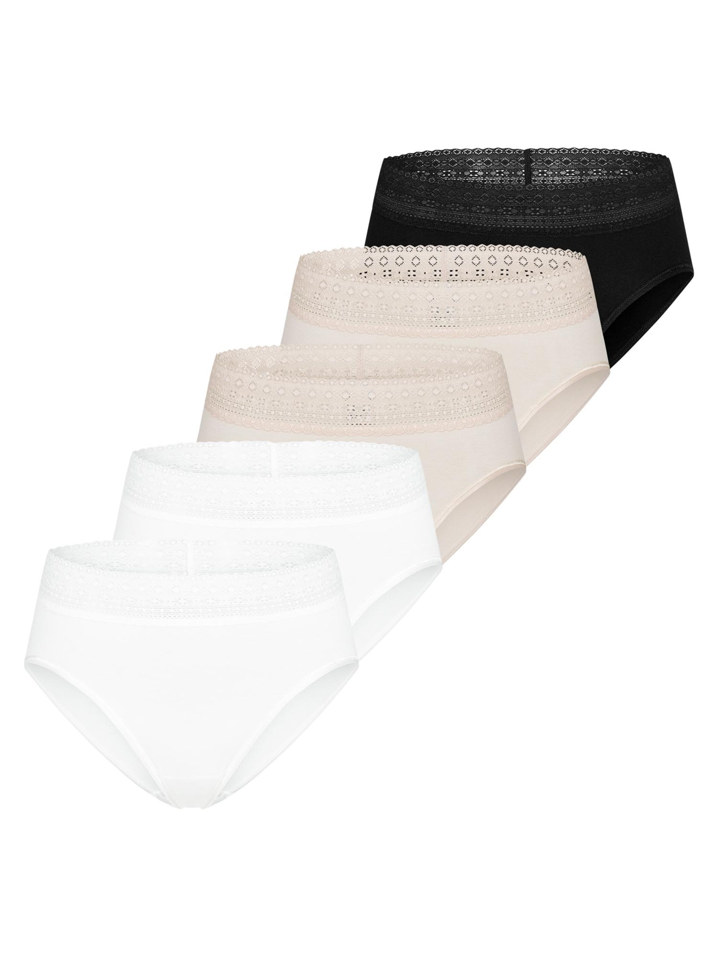 Mey Panty 'Modal Lace' in White: front
