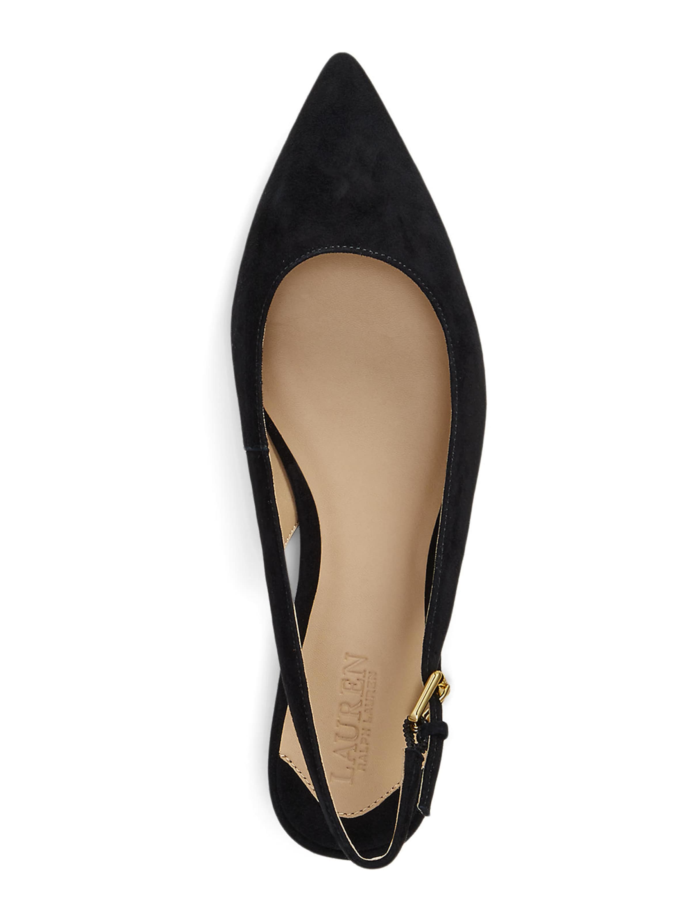 Lauren Ralph Lauren Baleríny s řemínky 'LONDYN' – černá