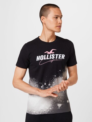 HOLLISTER Μπλουζάκι σε μαύρο: μπροστά