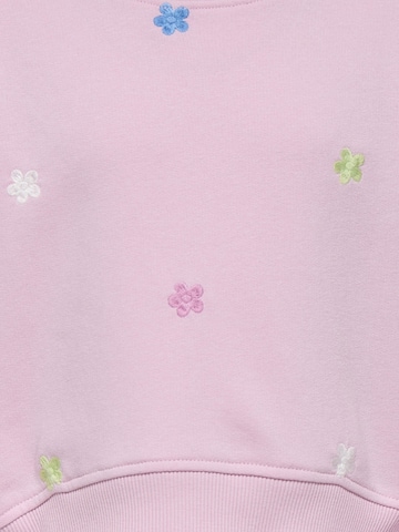 Sweat-shirt 'KMGLAVINA' Only Mini en rose