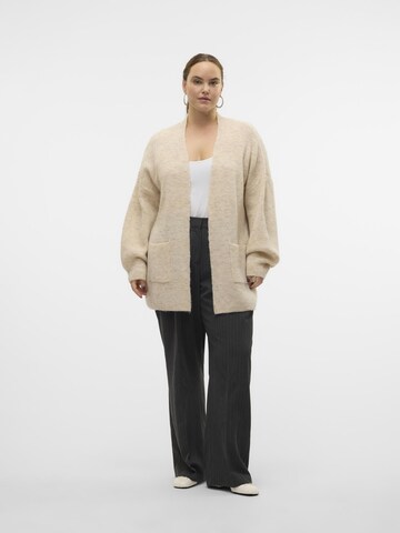 Vero Moda Curve Gebreid vest in Beige
