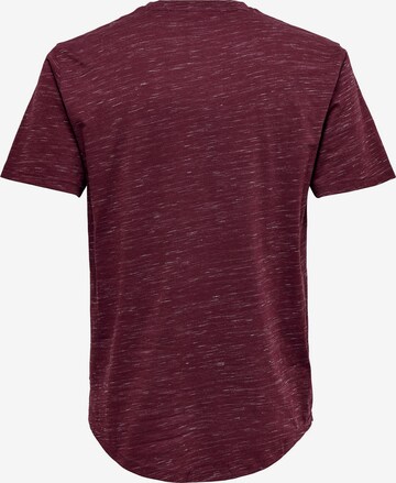 Only & Sons T-Shirt 'Matty' in Rot