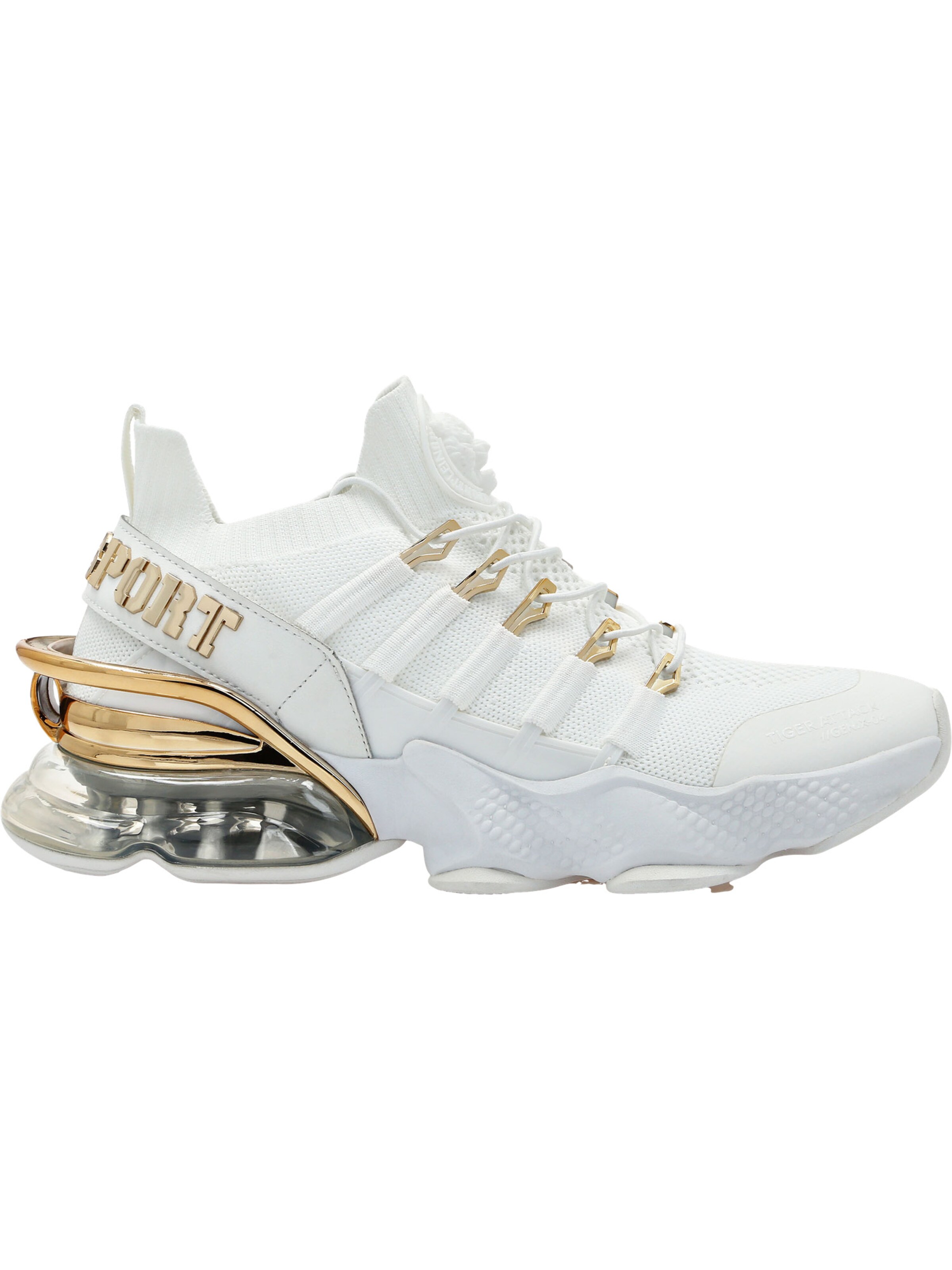 Plein Sport - Zapatillas deportivas bajas 'Tiger Attack//Gen.X.04' en blanco