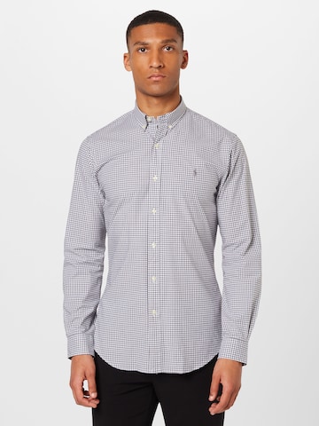 Polo Ralph Lauren Слим Рубашка в Серый: спереди