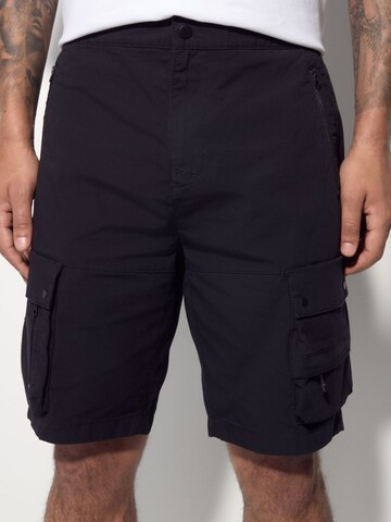 Regular Pantalon cargo Next en noir : devant