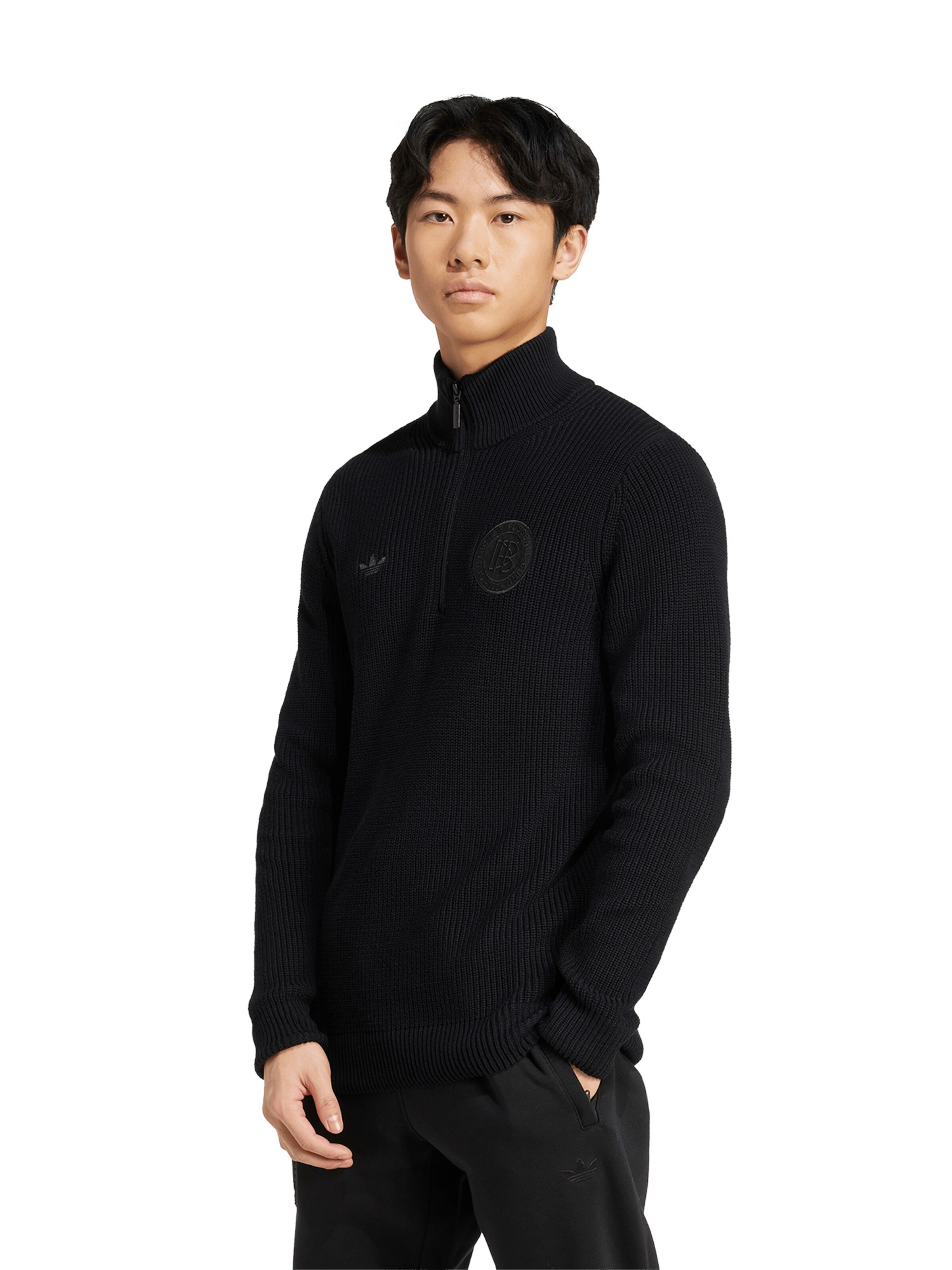 FC BAYERN MÜNCHEN Athletic Sweater 'DFB 125 Jahre' in Black: front