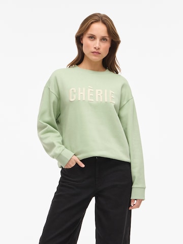 VILA Sweatshirt 'VITASSE' in Green: front