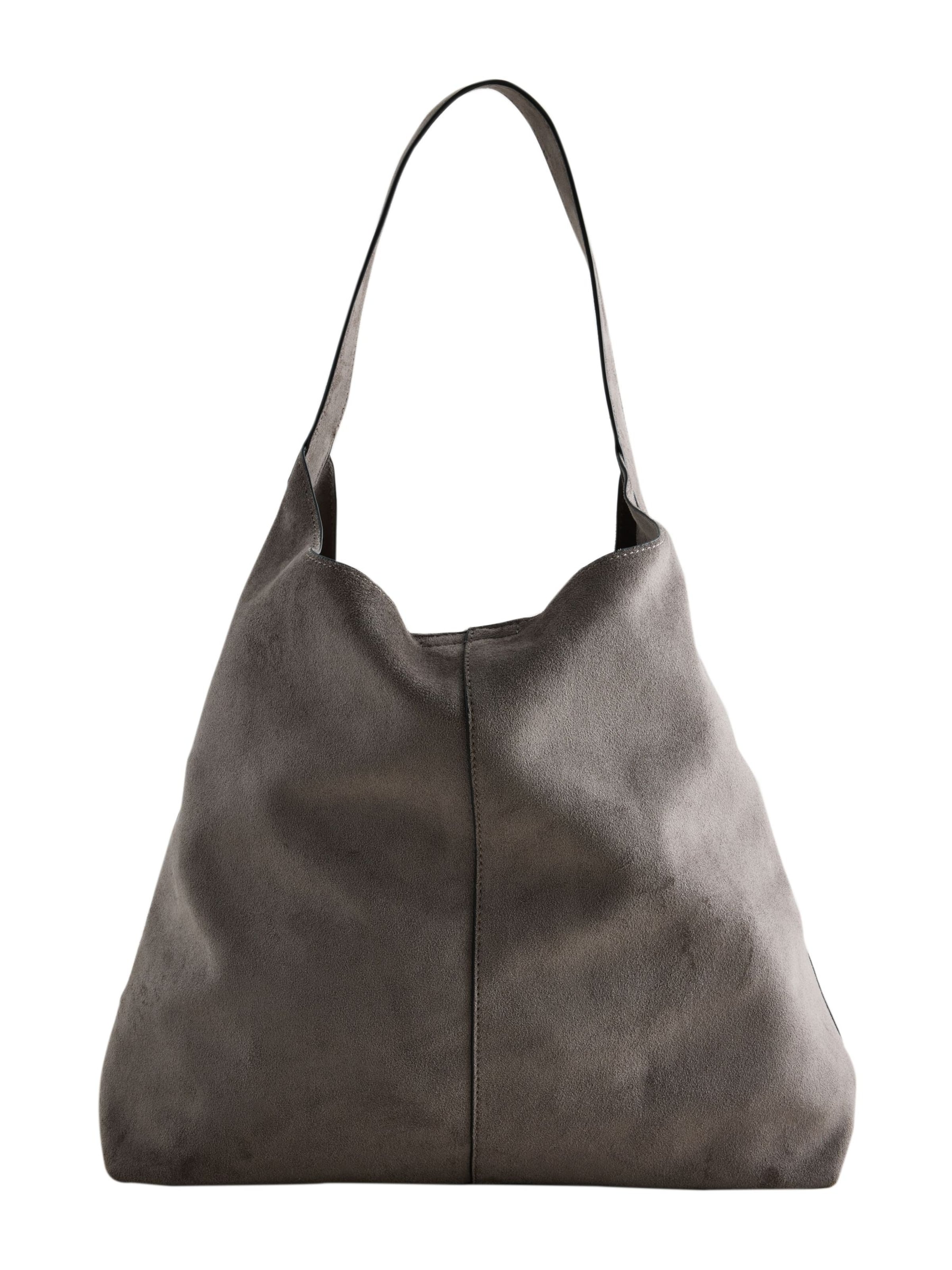 Next Schultertasche in Grau: Vorderseite