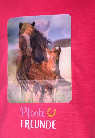 PFERDEFREUNDE T-Shirt 'Pferdefreunde' in Rot