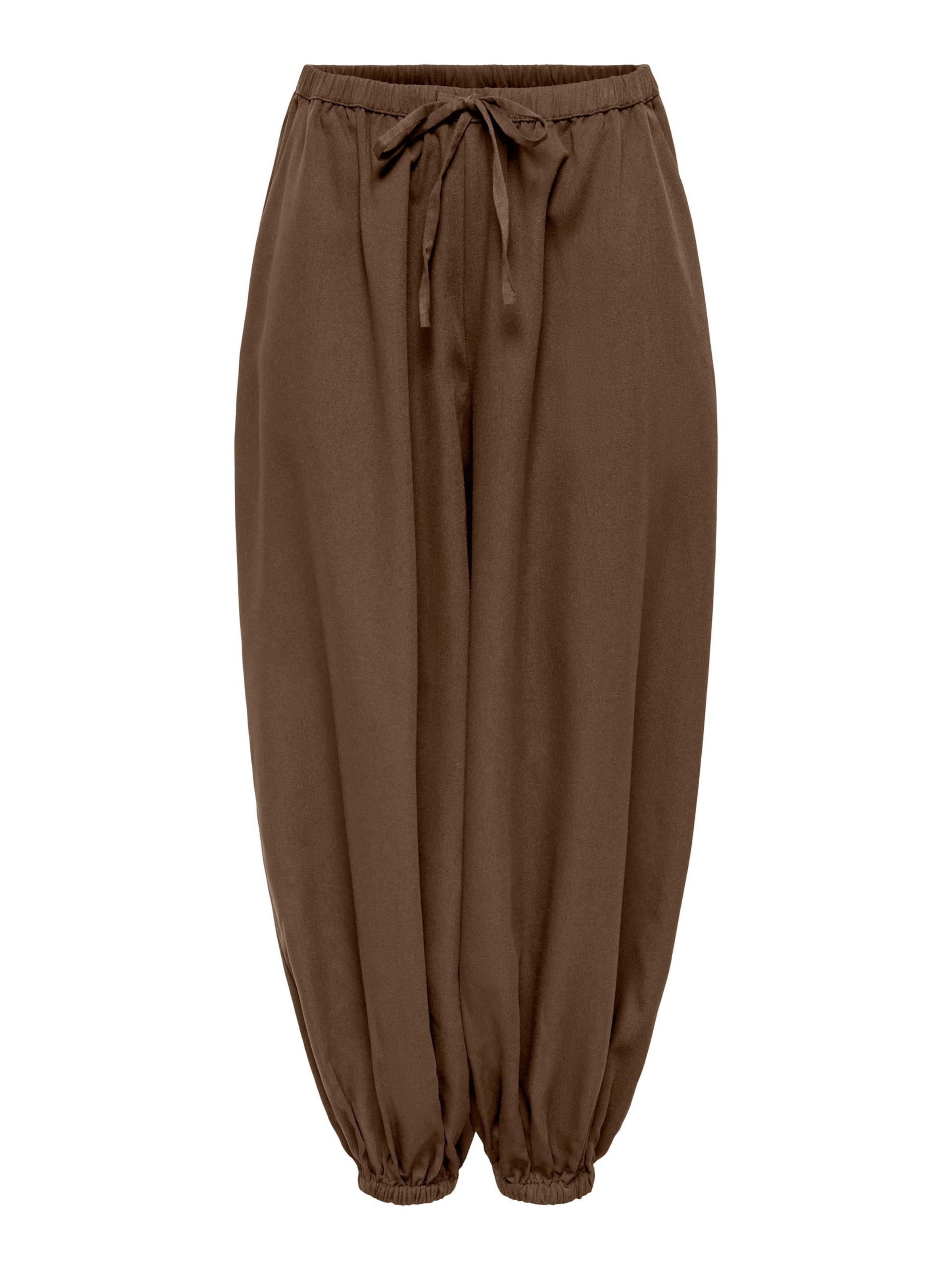 JDY Tapered Harembroek 'JDYPaloma' in Bruin: voorkant