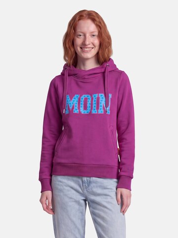 salzhaut Sweatshirt 'Sünn - Moin' in Lila: voorkant