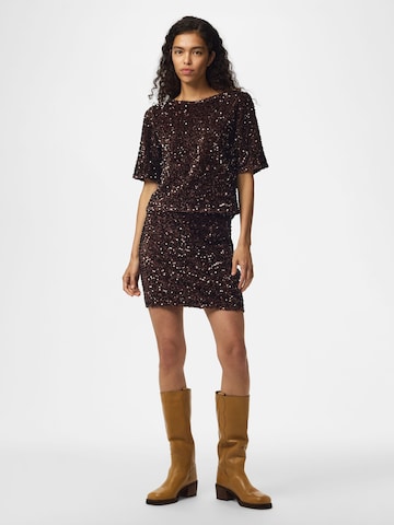 PIECES Bluse 'PCKAMMY' in Braun