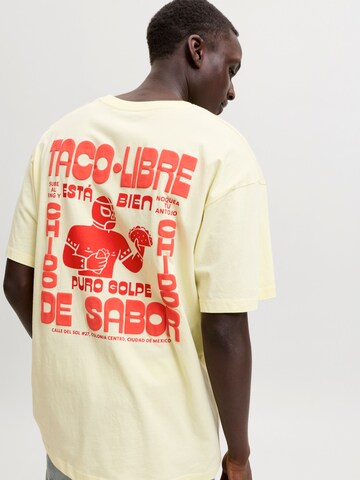 JACK & JONES - Camiseta 'JORDiablo' en amarillo: frente
