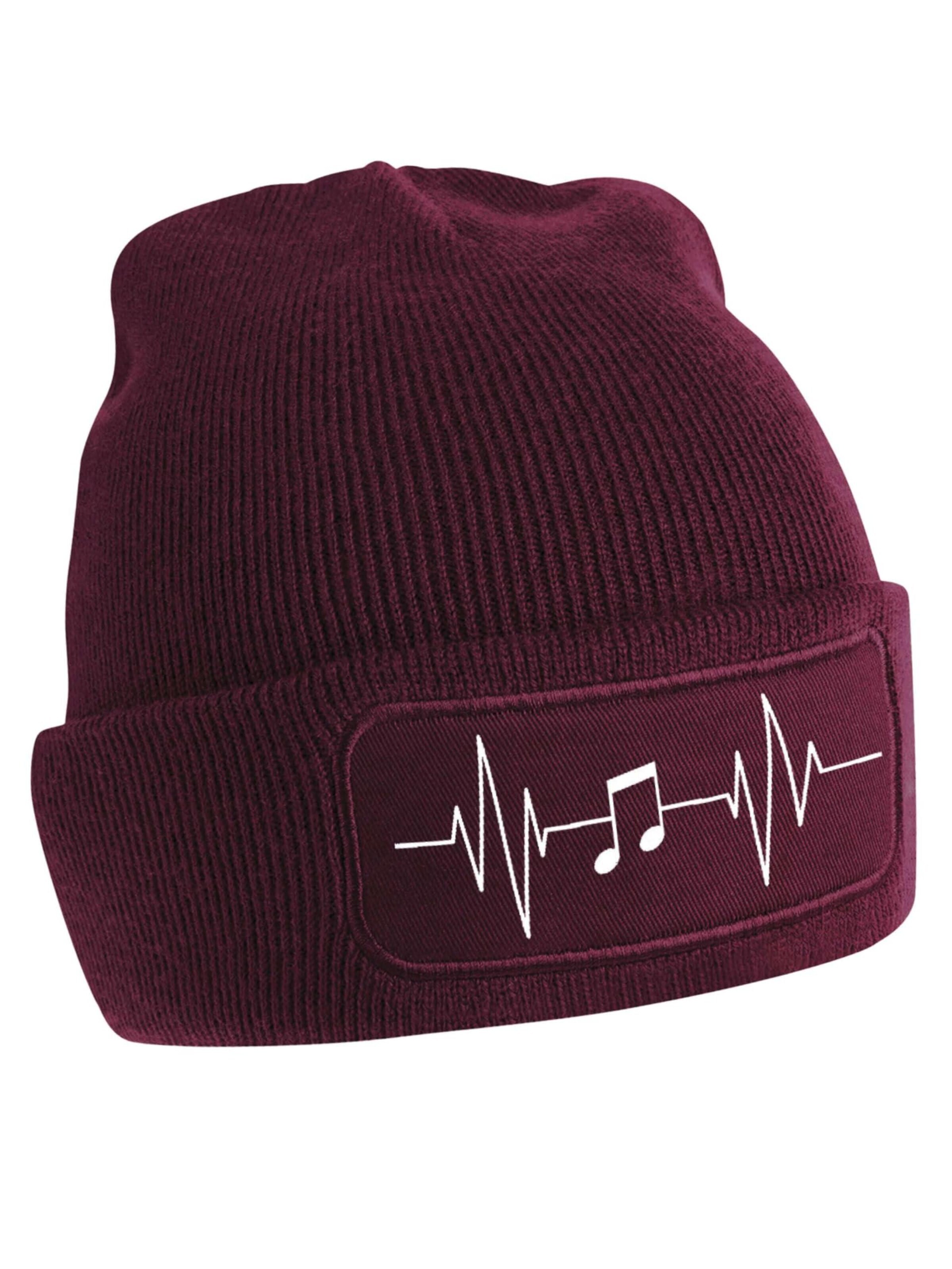 Youth Designz Mütze 'Heartbeat Musik'‌‌‌‌‌‌‌ in Rot