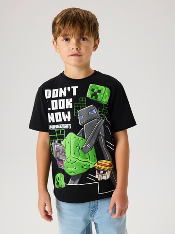 Maglietta 'NKMJUKE MINECRAFT' di NAME IT in nero: frontale