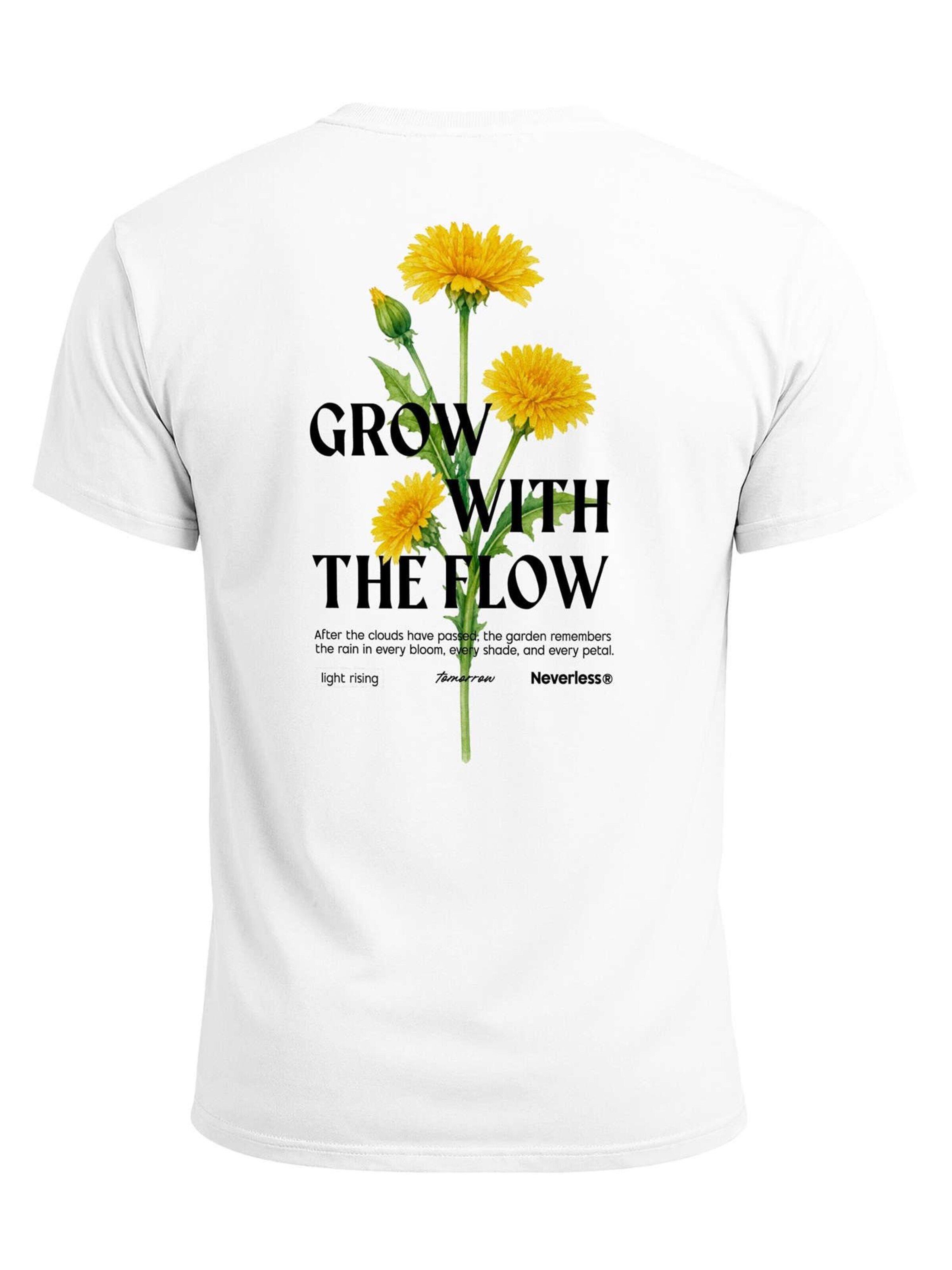 Neverless Shirt 'with the flow' in White