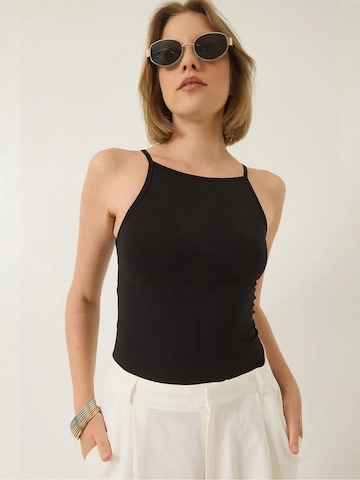 Bianco Lucci Top in Zwart: voorkant