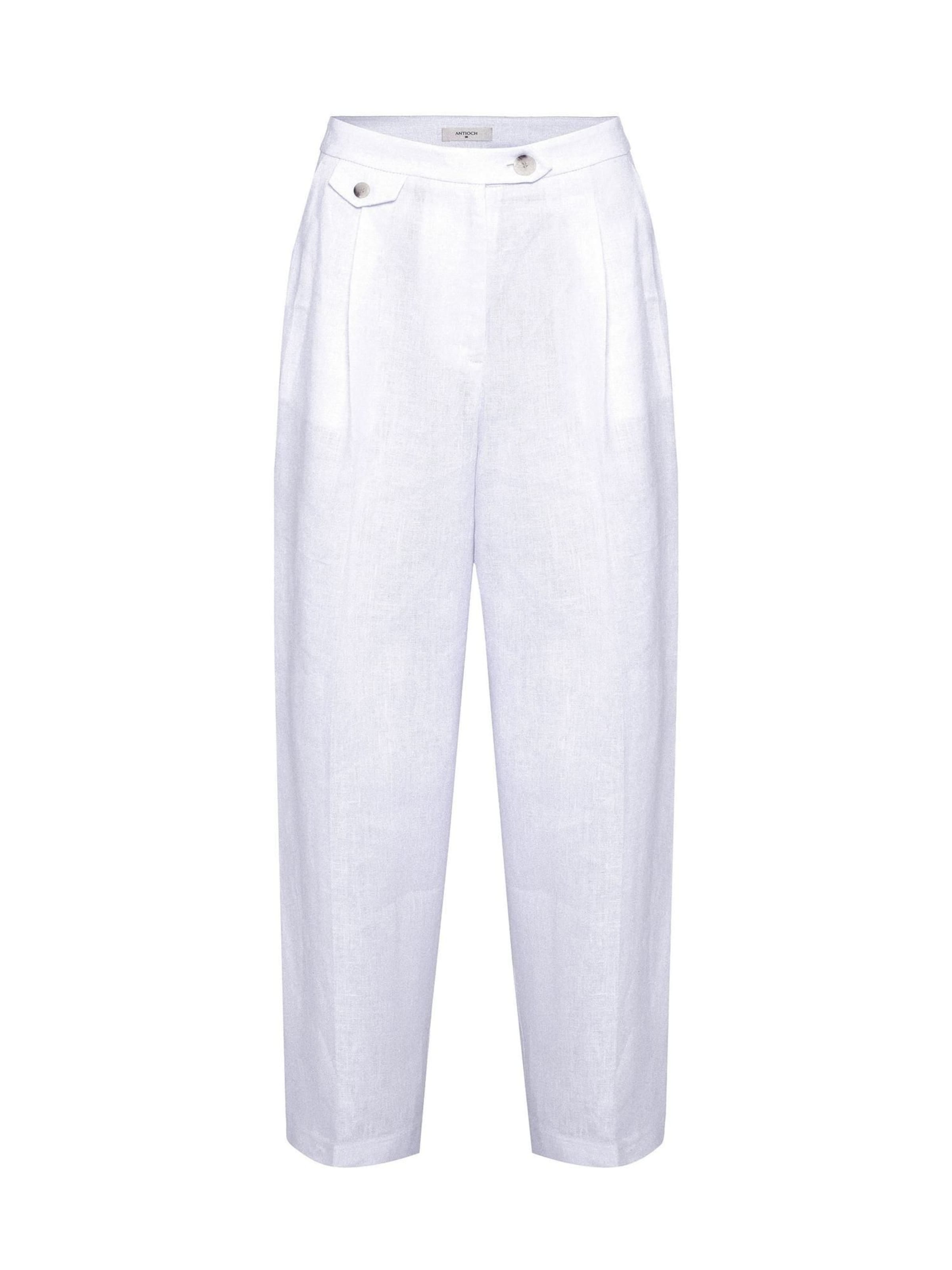 Antioch Lużny krój Spodnie w kolorze biały: przód