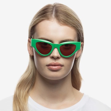 LE SPECS Sluneční brýle 'FANPLASTICO' – zelená: přední strana