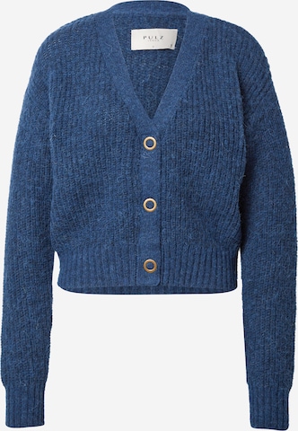 PULZ Jeans Knit Cardigan 'IRIS' in Blue: front