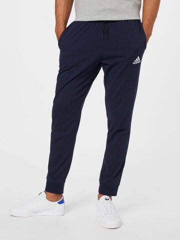 ADIDAS SPORTSWEAR Tapered Sports trousers 'Essentials Tapered Cuff' in Blue: front