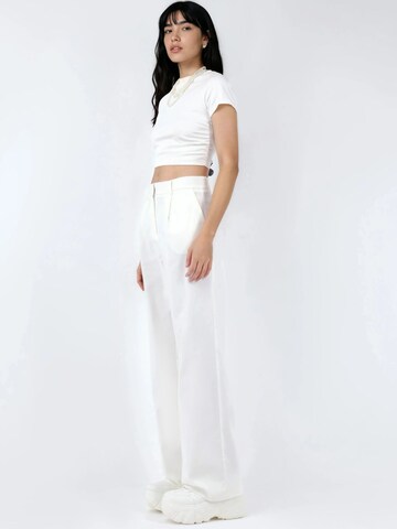 Wide leg Pantaloni di Hiccup in bianco