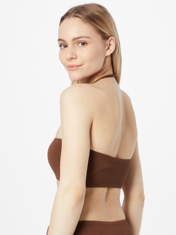 Seafolly Bandeau Bikini Top in Brown