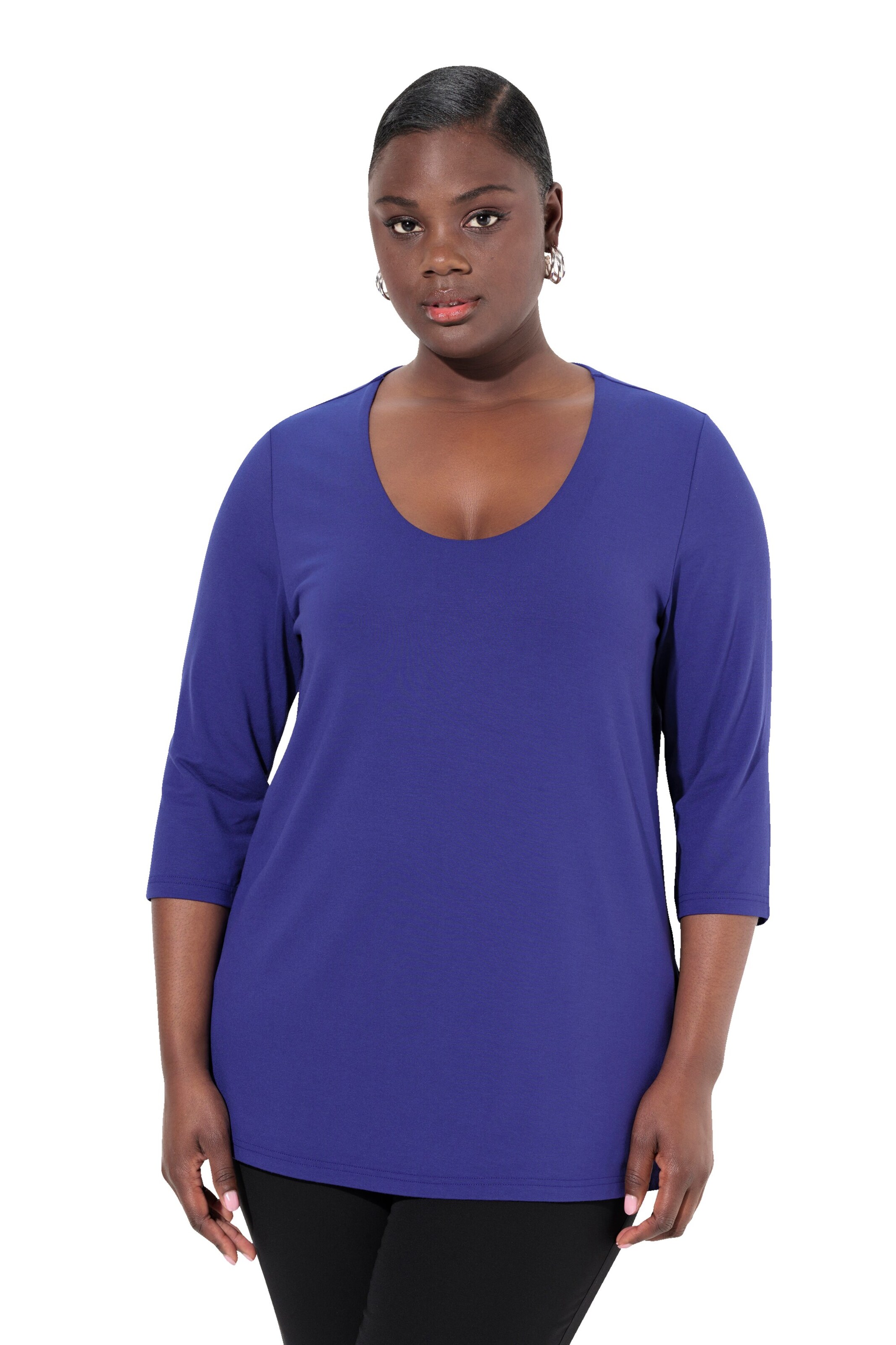 Ulla Popken Shirt in Blauw: voorkant