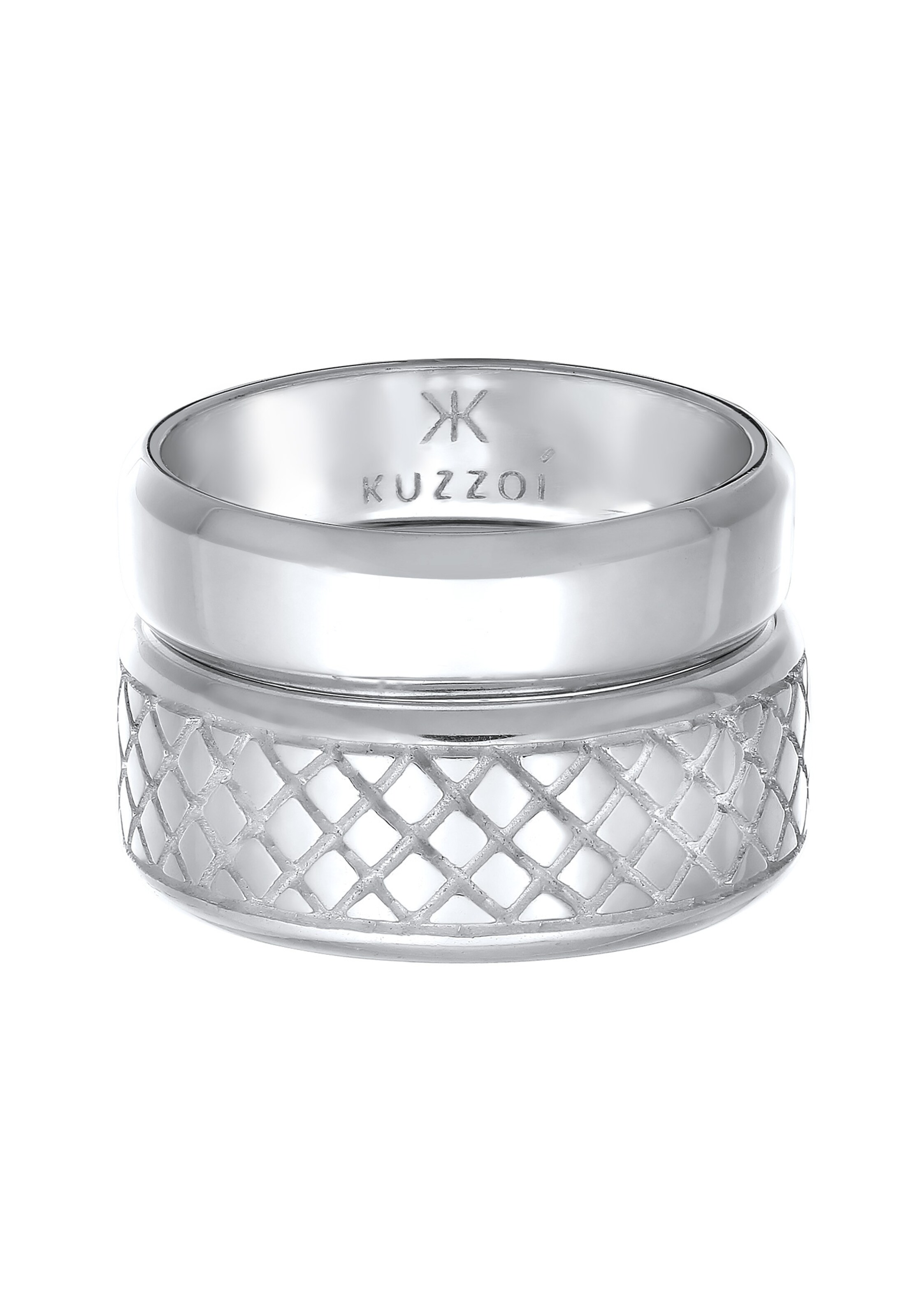 KUZZOI Ring Bandring in Silber