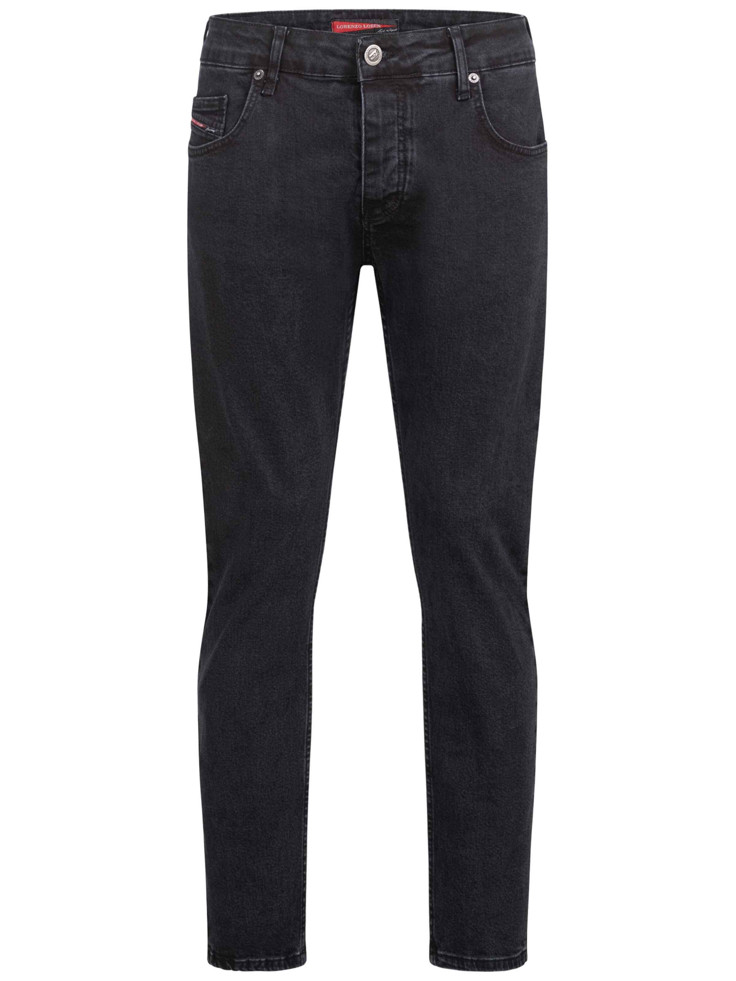 Lorenzo Loren Regular Jeans in Zwart: voorkant