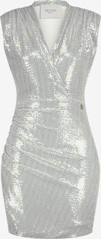 Nicowa Cocktail Dress 'NOCIWA' in Silver: front