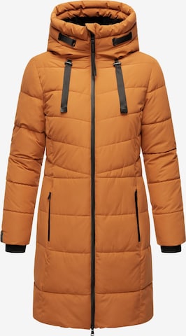 MARIKOO Winter coat 'Natsukoo XVI' in Brown: front