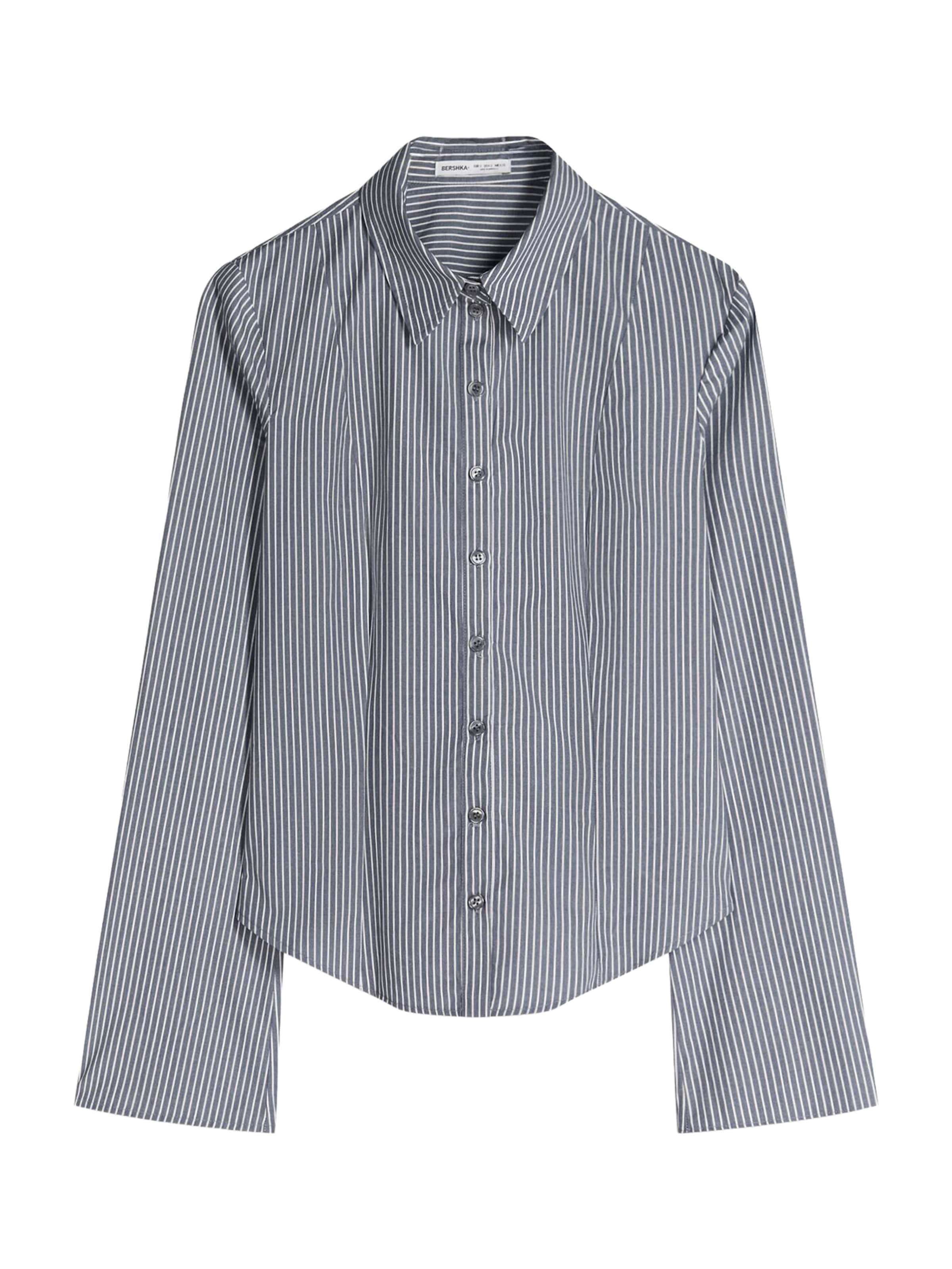 Bershka Blouse in Grey: front