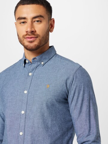 FARAH Regular fit Button Up Shirt 'STEEN' in Blue