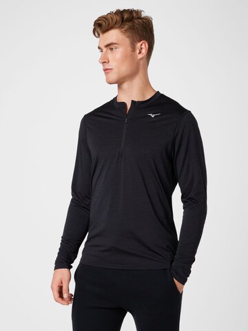 MIZUNO Performance shirt 'Impulse Core' in Black: front