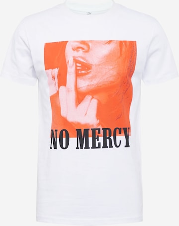 Mister Tee Shirt 'No Mercy' in Wit: voorkant
