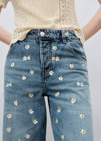 Wide leg Jeans 'Massy' de la MANGO pe albastru