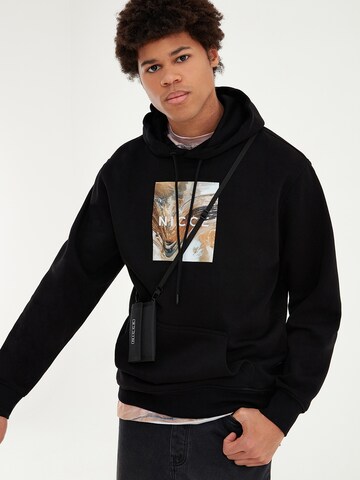 Nicce Sweatshirt 'Aerial Box' in Schwarz