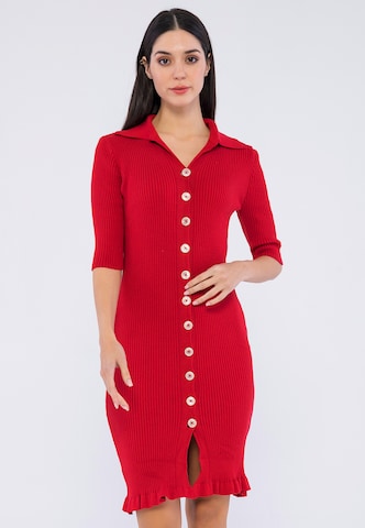 Giorgio di Mare Knitted dress 'Francesca' in Red: front