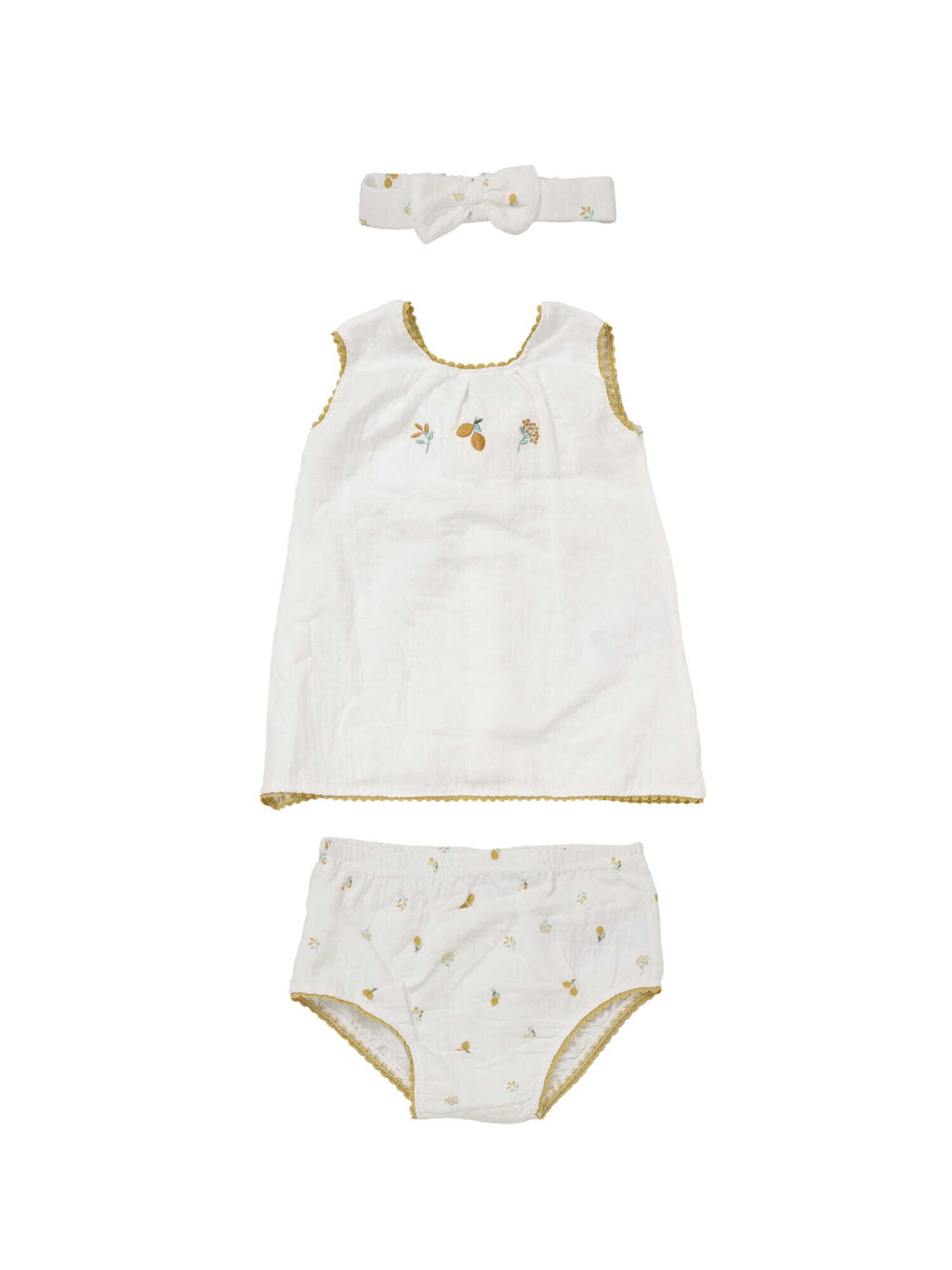 Set 'Floral' Rock a Bye Baby Boutique en beige : devant