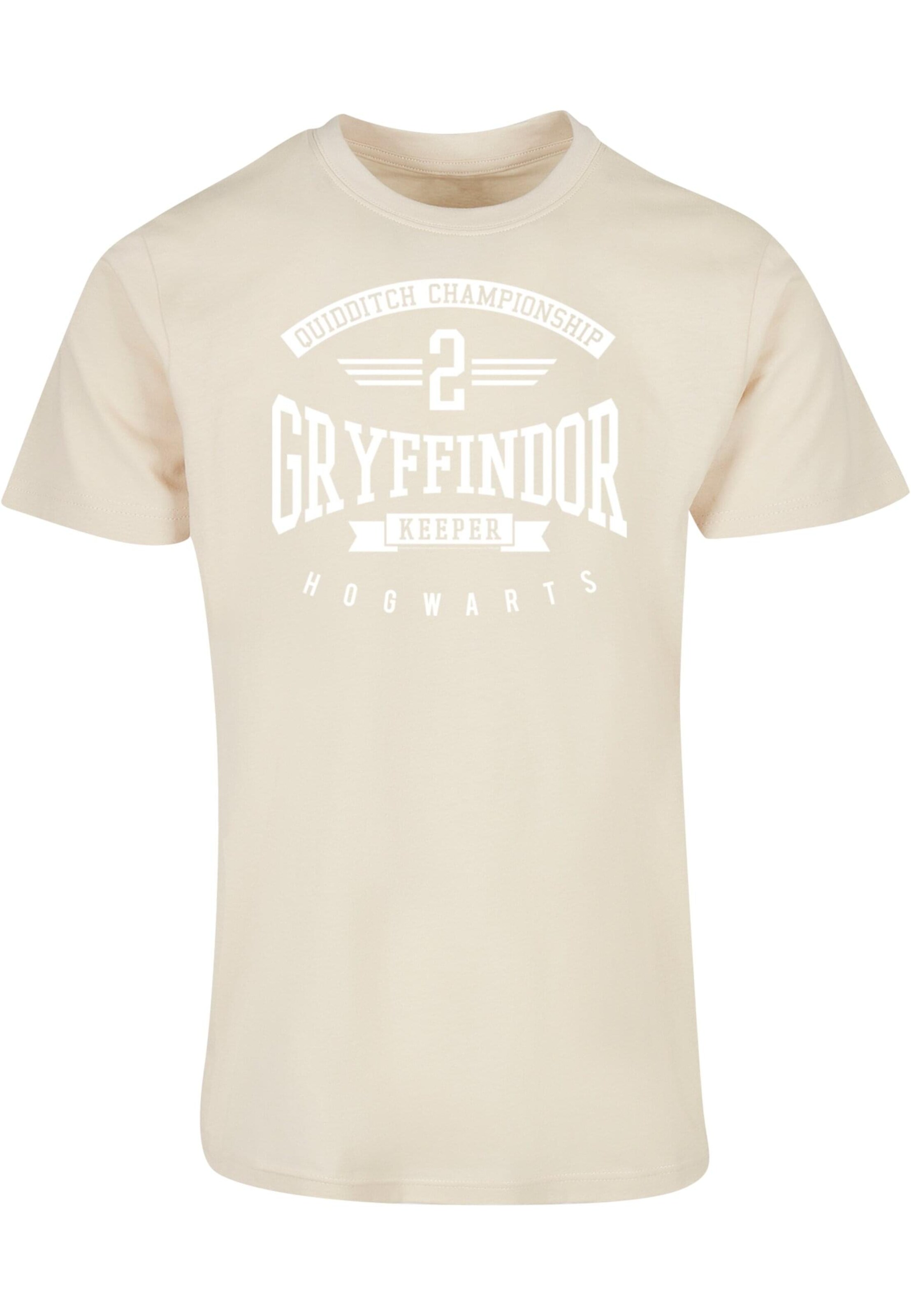 ABSOLUTE CULT T-Shirt 'Harry Potter - Gryffindor Keeper' in Beige: Vorderseite