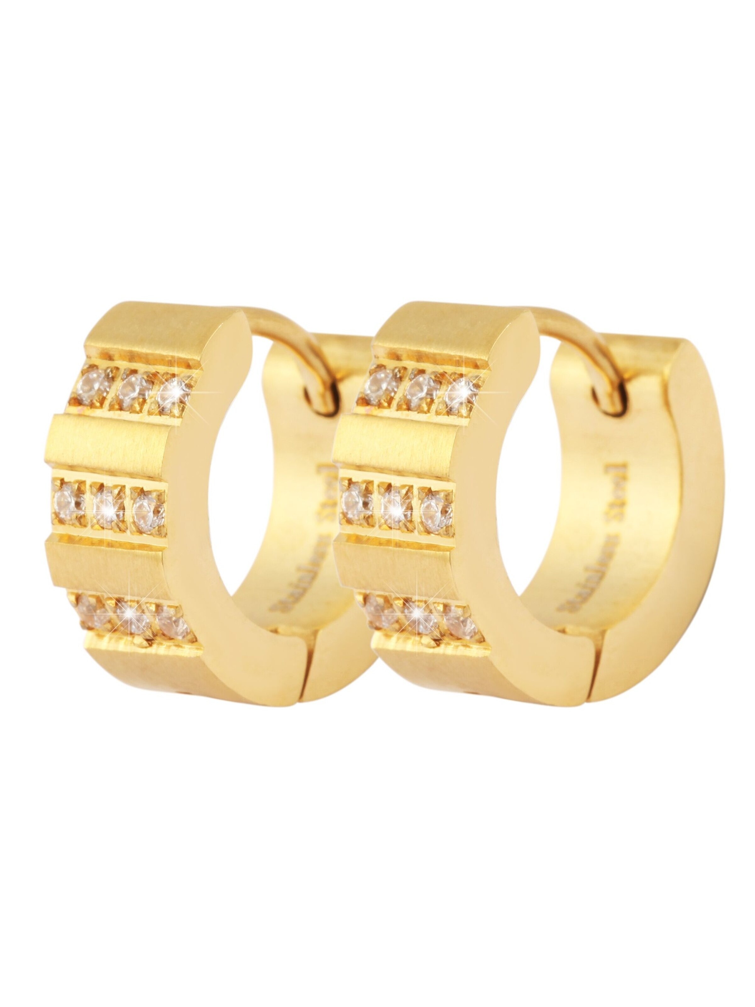 Akzent Ohrringe 'Indira, langlebig'‌‌‌‌ in Gold: Vorderseite