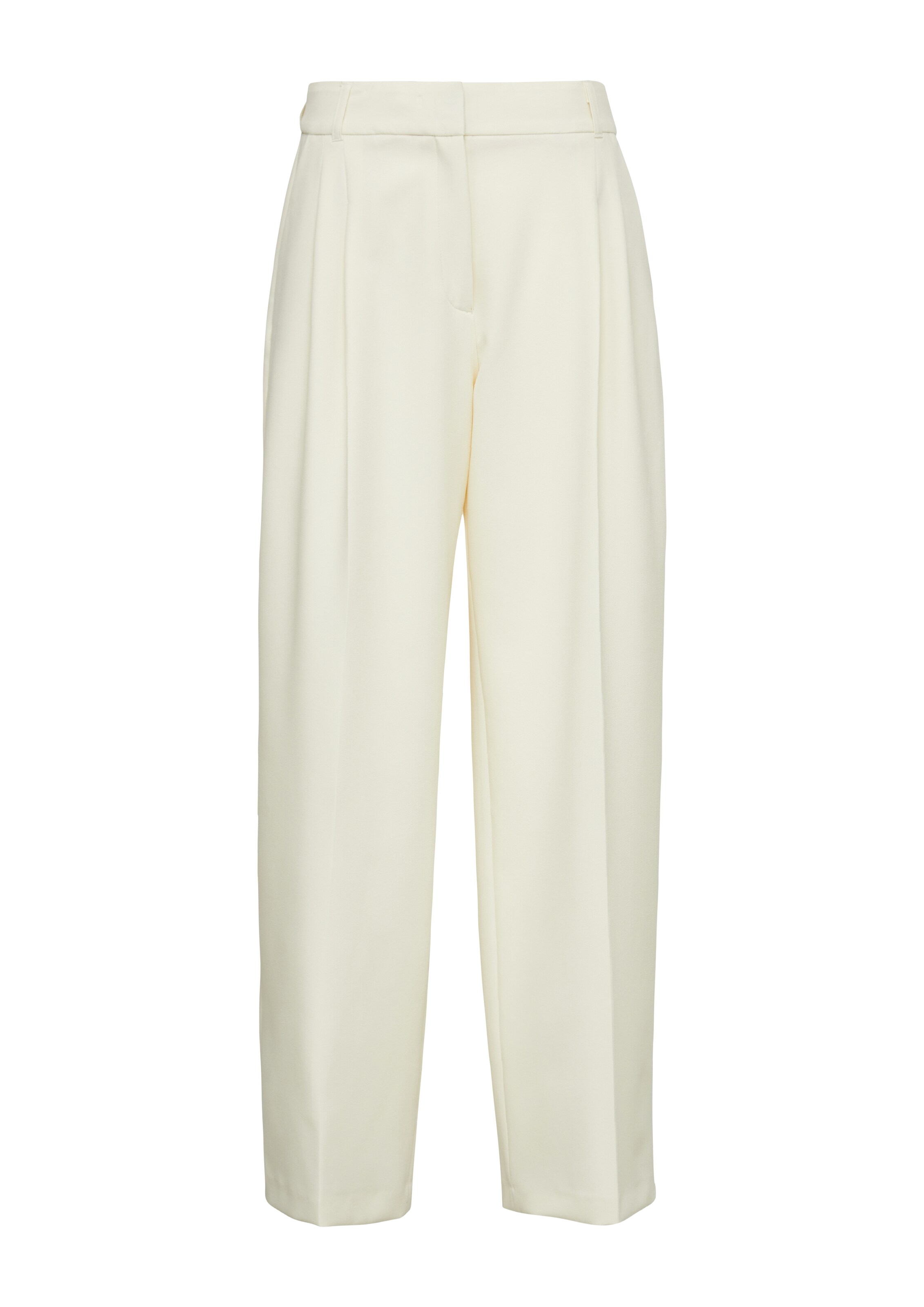 Wide Leg Pantalon à pince s.Oliver BLACK LABEL en beige : devant
