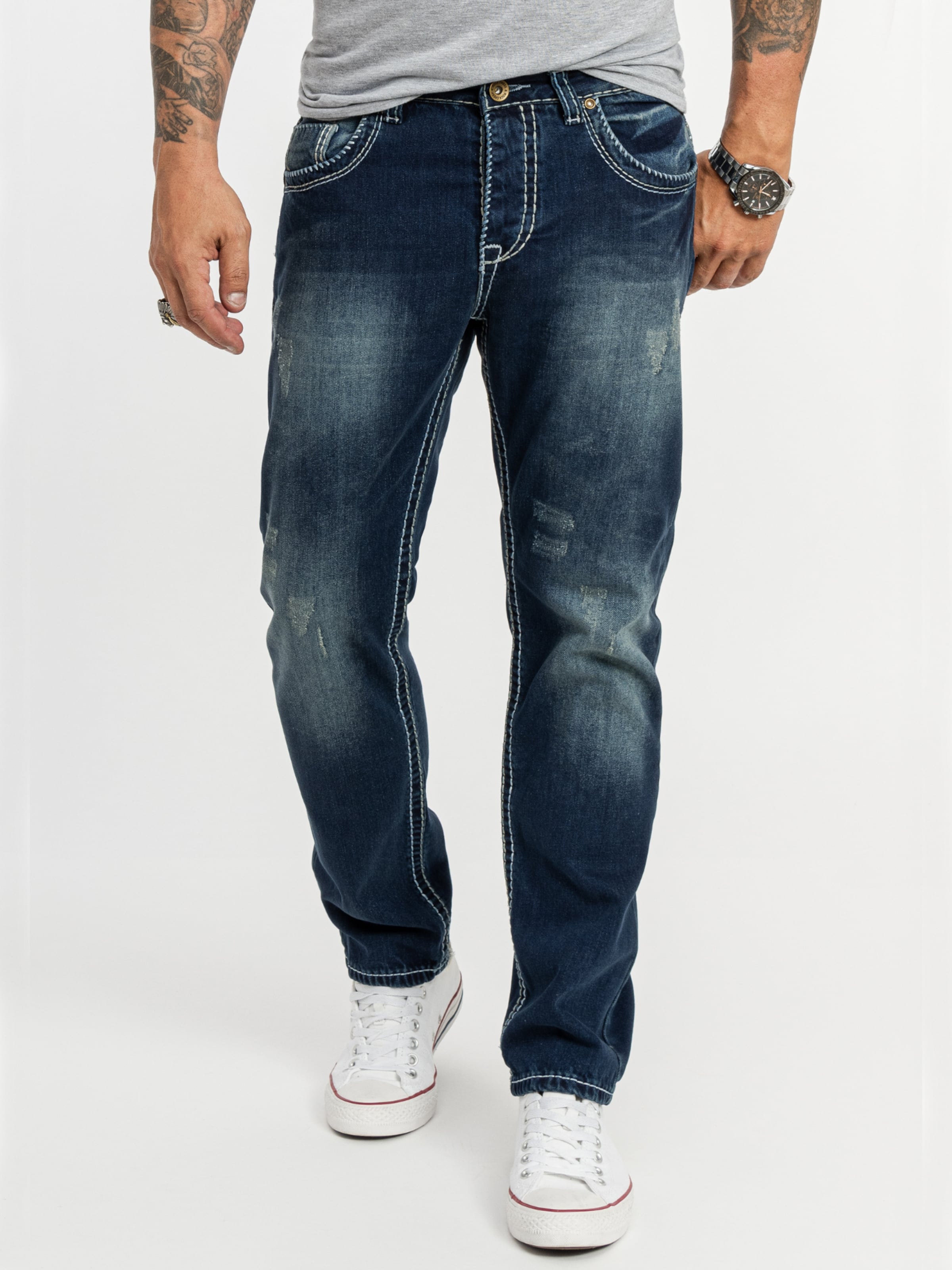 Rock Creek Loosefit Jeans in Blau: Vorderseite